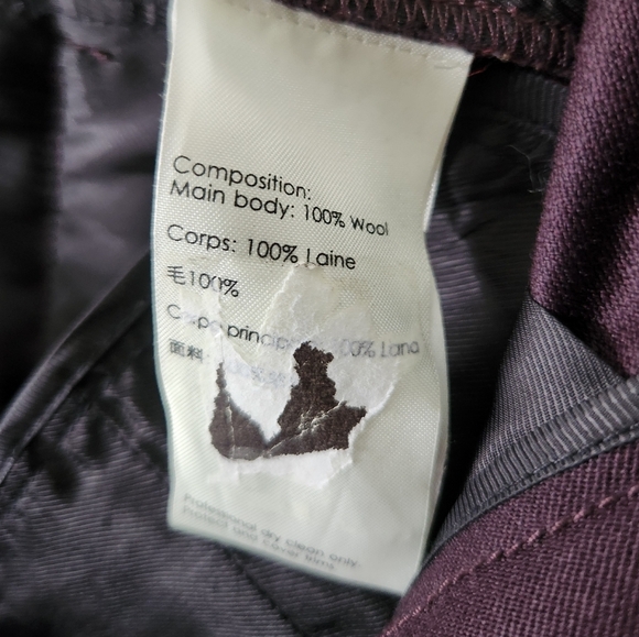 3.1 Philip Lim 100% Wool Wide Leg High Waisted Burgundy Pant Sz 4 - Picture 9 of 10